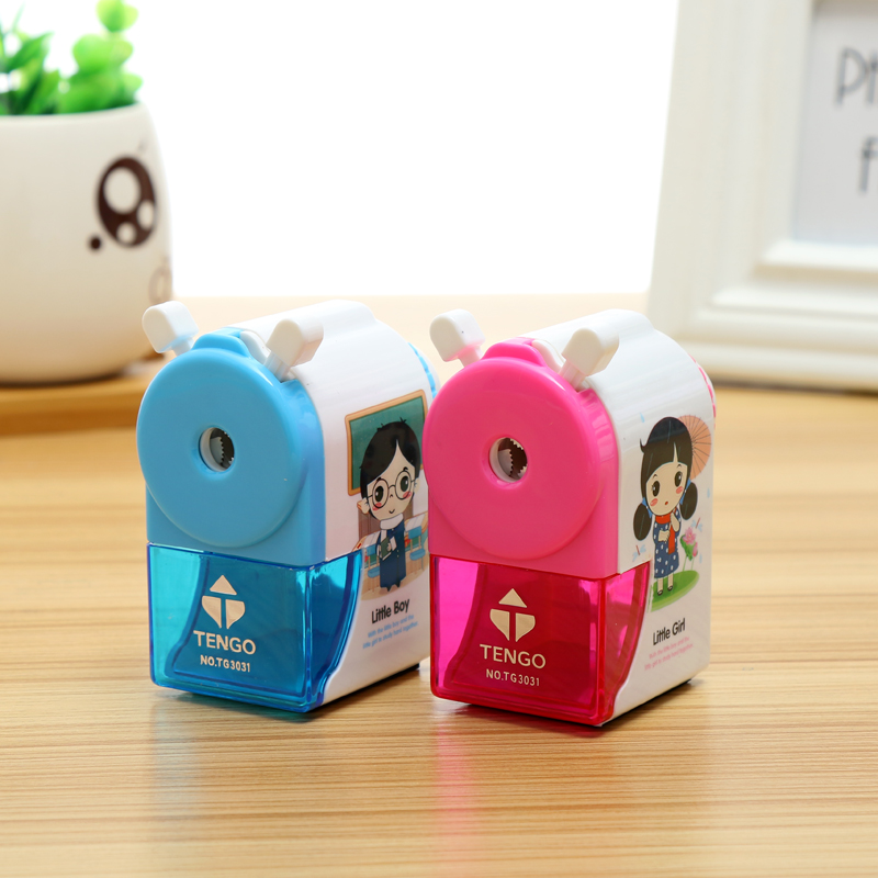 New children&#039;s school supplies direct sale tenggao 3031 prince and princess hand pencil sharpener sharpener pensharpener
