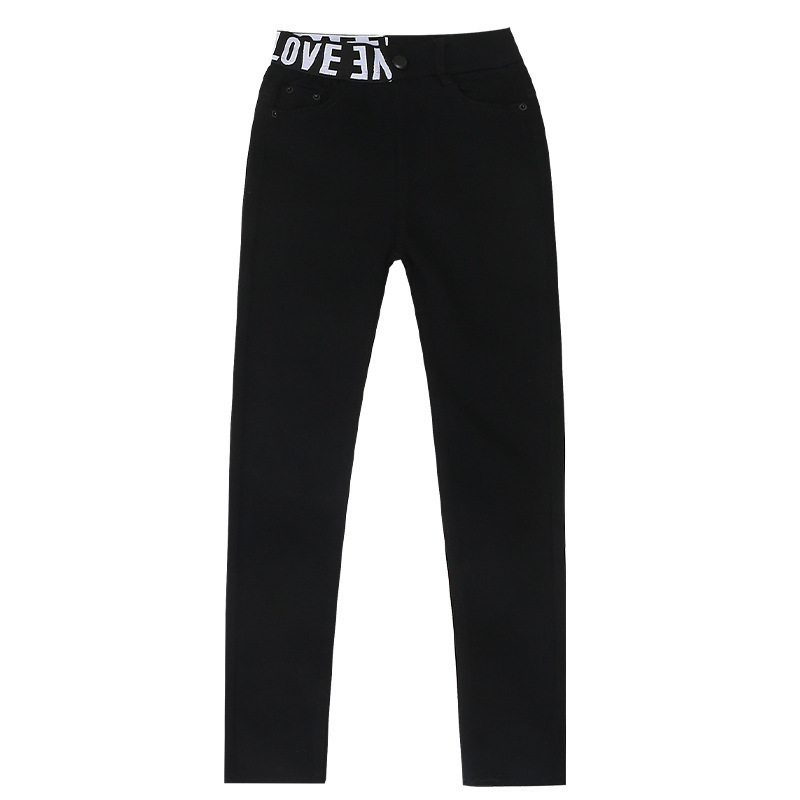Girls&#039; Fleece-Lined Thickening Tapered Pants 2021 New Autumn/Winter Fashionable Slim Fit Elastic Outerwear Leggings Pencil Pants