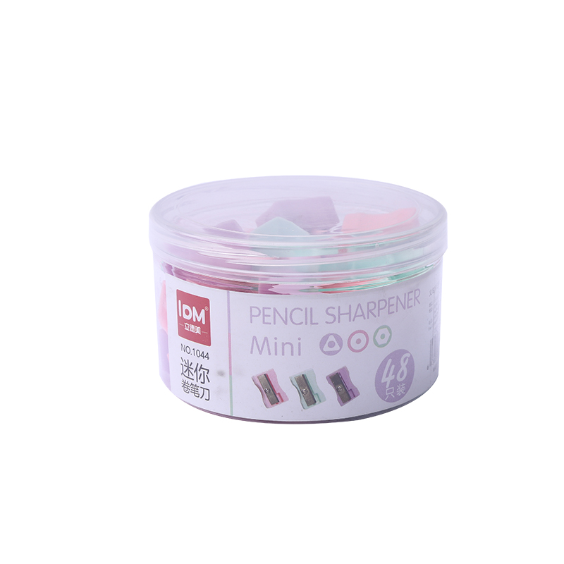 Macaron Color Manual Mini Pencil Sharpener Colored, Small-Sized Single Hole Penknife Plastic Barrel Planer Pen Student 