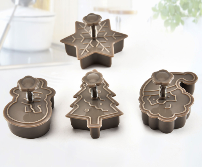 3D Three-Dimensional Creativity Practical Small Cute Pp Christmas Cookie Cutter Foreign Trade Exclusive