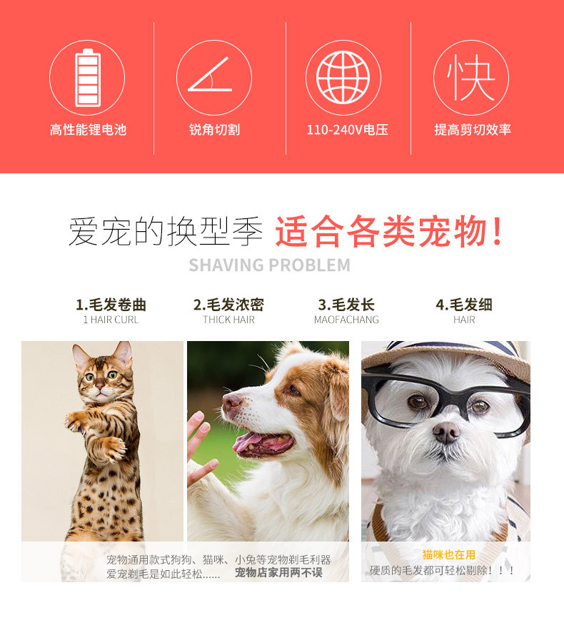 Electric Pet Hair Cutter Teddy Cat Shaving Dog Hair Professional Electrical Hair Cutter Hair Trimming Hair Clipper Electric Pet Hair Cutter Teddy Cat Shaving Dog Hair Professional Electrical Hair Cutter Hair Trimming Hair Clipper