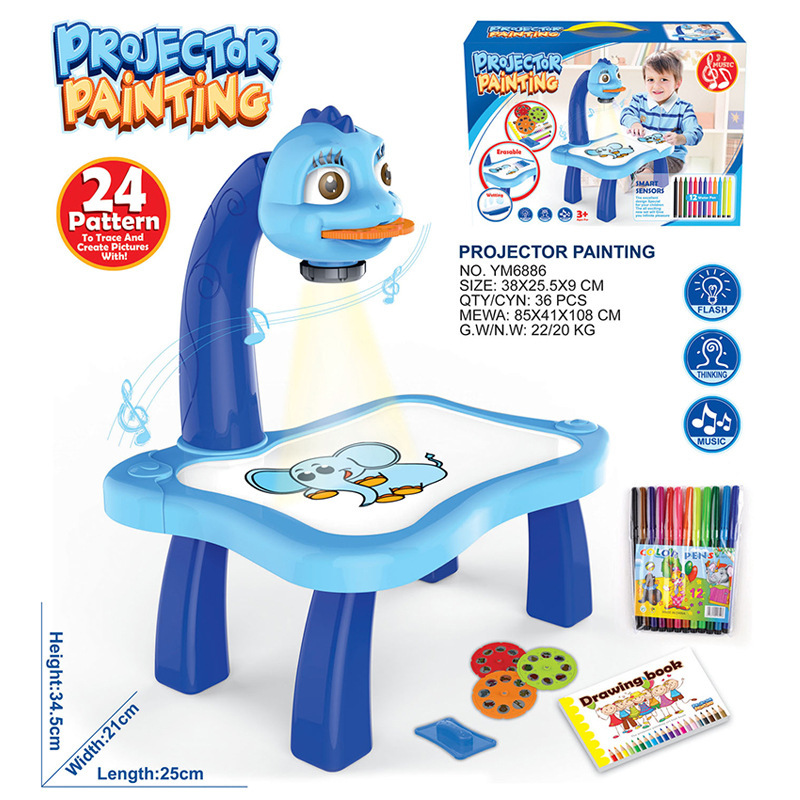 Tiktok Children's Plastic Drawing Board Table Projection Painting Machine Teaching Aids Multifunctional Projection Writing Drawing Board Cross-Border Tiktok Children's Plastic Drawing Board Table Projection Painting Machine Teaching Aids Multifunctional Projection Writing Drawing Board Cross-Border