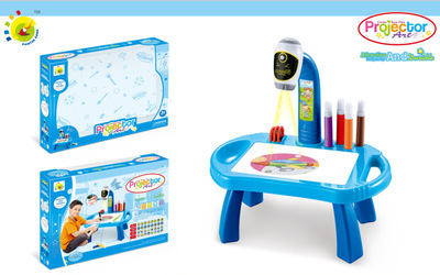 Tiktok Children&#039;s Plastic Drawing Board Table Projection Painting Machine Teaching Aids Multifunctional Projection Writing Drawing Board Cross-Border