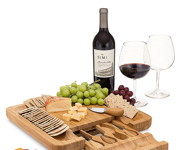 Bamboo Cheese Board Set New Cheese Cutter Cheese Board Square Drawer Cheese Cutting Board Pizza Drill Plate Bamboo Cheese Board Set New Cheese Cutter Cheese Board Square Drawer Cheese Cutting Board Pizza Drill Plate