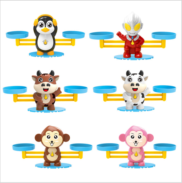 Children&#039;s Enlightenment Board Game Kindergarten Science and Education Teaching Aids Early Childhood Education Monkey Penguin Digital Balance Toys