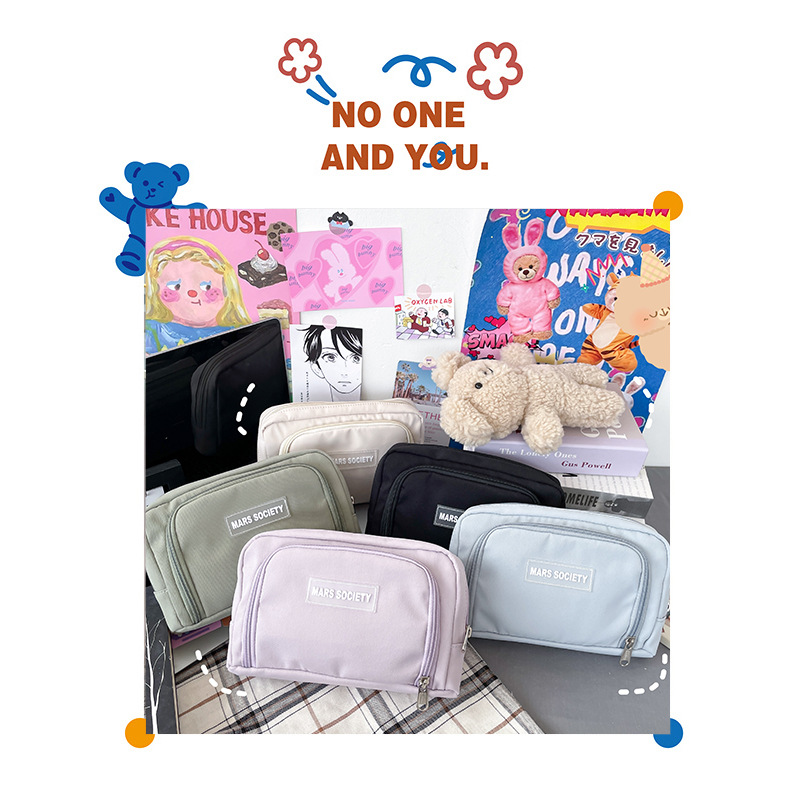 Foreign Trade Wholesale Simple Girl Pencil Case Primary School Student Japanese Middle School Student Stationery Box Solid Color Mobile Phone Coin Purse Foreign Trade Wholesale Simple Girl Pencil Case Primary School Student Japanese Middle School Student Stationery Box Solid Color Mobile Phone Coin Purse