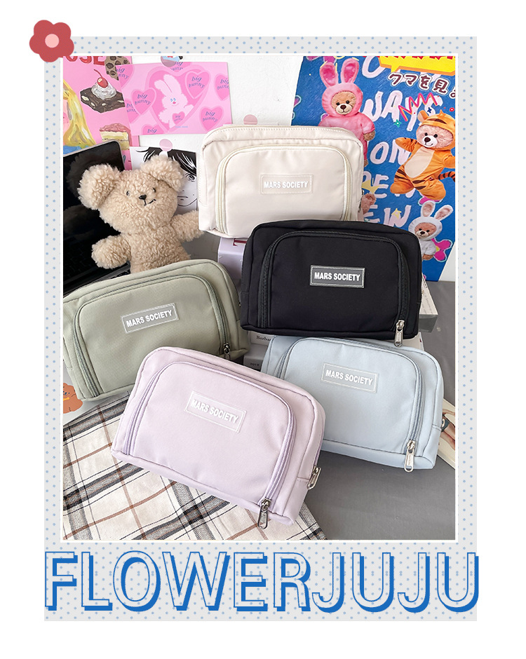 Foreign Trade Wholesale Simple Girl Pencil Case Primary School Student Japanese Middle School Student Stationery Box Solid Color Mobile Phone Coin Purse Foreign Trade Wholesale Simple Girl Pencil Case Primary School Student Japanese Middle School Student Stationery Box Solid Color Mobile Phone Coin Purse