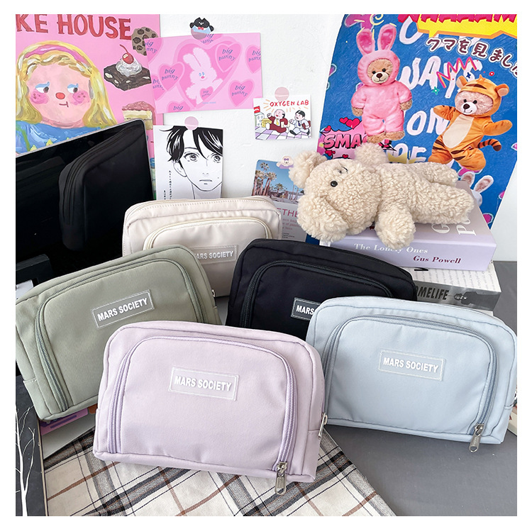 Foreign Trade Wholesale Simple Girl Pencil Case Primary School Student Japanese Middle School Student Stationery Box Solid Color Mobile Phone Coin Purse Foreign Trade Wholesale Simple Girl Pencil Case Primary School Student Japanese Middle School Student Stationery Box Solid Color Mobile Phone Coin Purse
