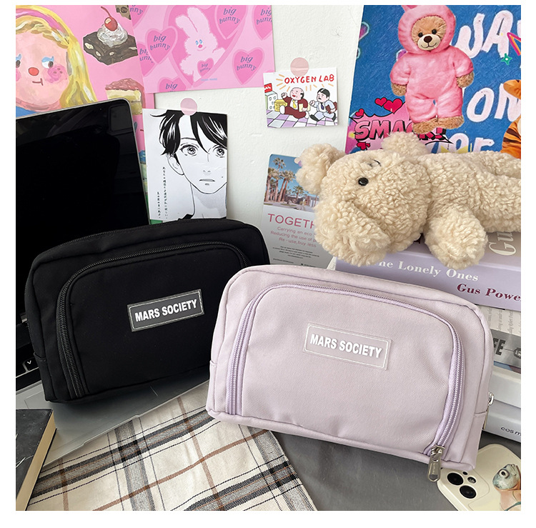 Foreign Trade Wholesale Simple Girl Pencil Case Primary School Student Japanese Middle School Student Stationery Box Solid Color Mobile Phone Coin Purse Foreign Trade Wholesale Simple Girl Pencil Case Primary School Student Japanese Middle School Student Stationery Box Solid Color Mobile Phone Coin Purse