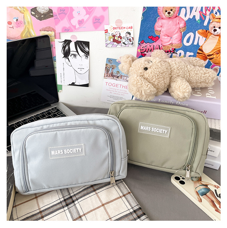 Foreign Trade Wholesale Simple Girl Pencil Case Primary School Student Japanese Middle School Student Stationery Box Solid Color Mobile Phone Coin Purse Foreign Trade Wholesale Simple Girl Pencil Case Primary School Student Japanese Middle School Student Stationery Box Solid Color Mobile Phone Coin Purse