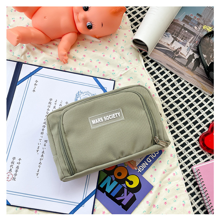 Foreign Trade Wholesale Simple Girl Pencil Case Primary School Student Japanese Middle School Student Stationery Box Solid Color Mobile Phone Coin Purse Foreign Trade Wholesale Simple Girl Pencil Case Primary School Student Japanese Middle School Student Stationery Box Solid Color Mobile Phone Coin Purse