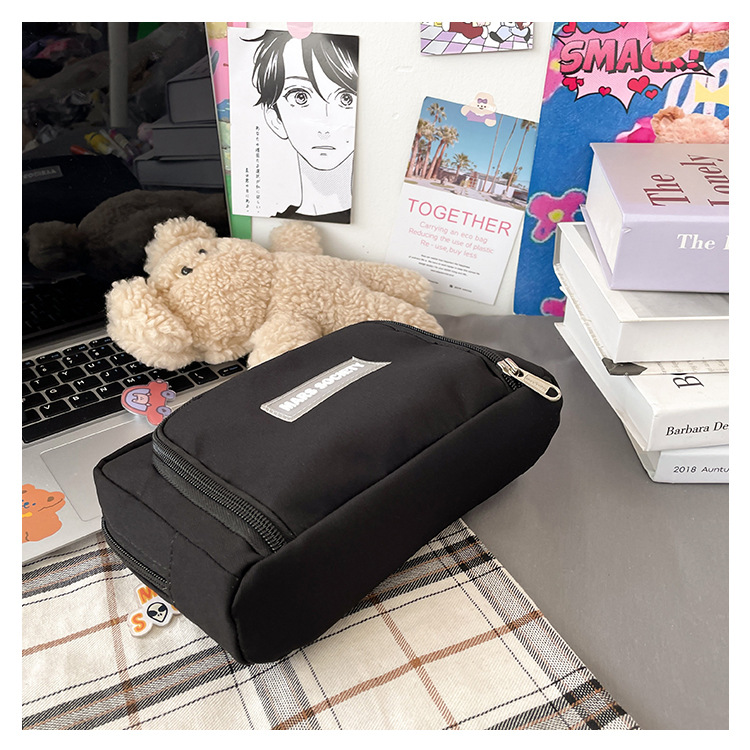 Foreign Trade Wholesale Simple Girl Pencil Case Primary School Student Japanese Middle School Student Stationery Box Solid Color Mobile Phone Coin Purse Foreign Trade Wholesale Simple Girl Pencil Case Primary School Student Japanese Middle School Student Stationery Box Solid Color Mobile Phone Coin Purse