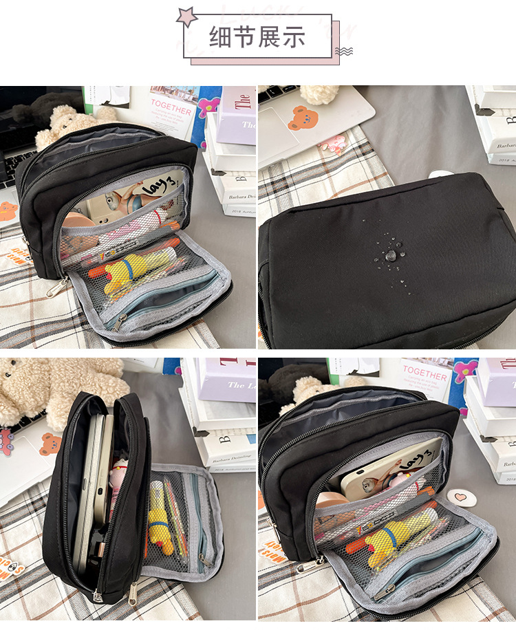 Foreign Trade Wholesale Simple Girl Pencil Case Primary School Student Japanese Middle School Student Stationery Box Solid Color Mobile Phone Coin Purse Foreign Trade Wholesale Simple Girl Pencil Case Primary School Student Japanese Middle School Student Stationery Box Solid Color Mobile Phone Coin Purse