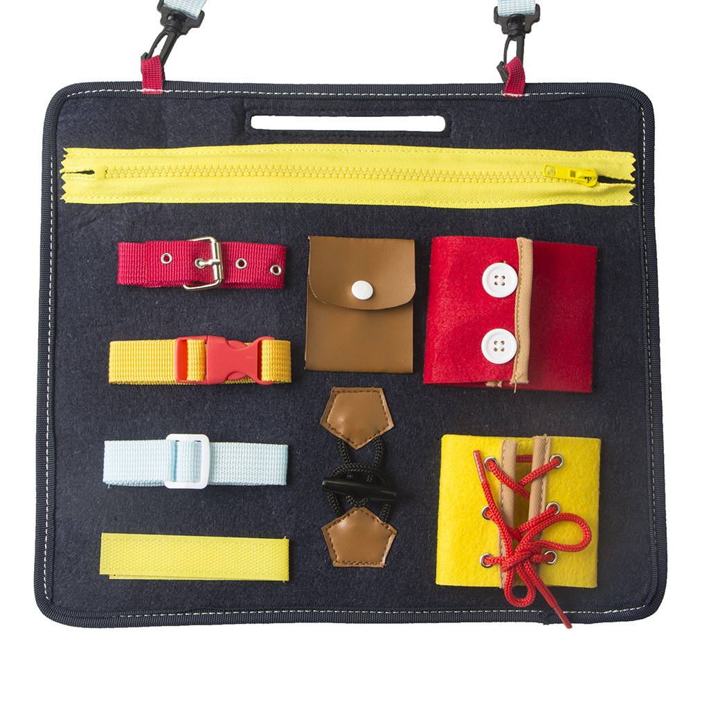 New Dressing Learning Board Infant Early Education Felt Busy Board Kindergarten Teaching Aids Children Portable Busy Board