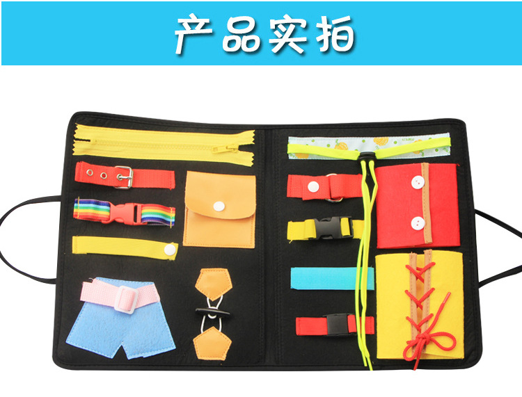 New Dressing Learning Board Infant Early Education Felt Busy Board Kindergarten Teaching Aids Children Portable Busy Board