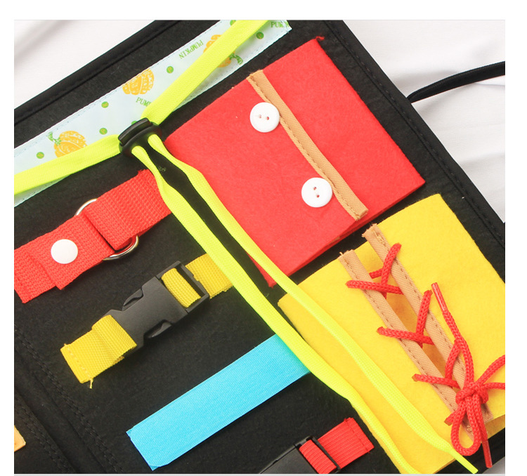 New Dressing Learning Board Infant Early Education Felt Busy Board Kindergarten Teaching Aids Children Portable Busy Board