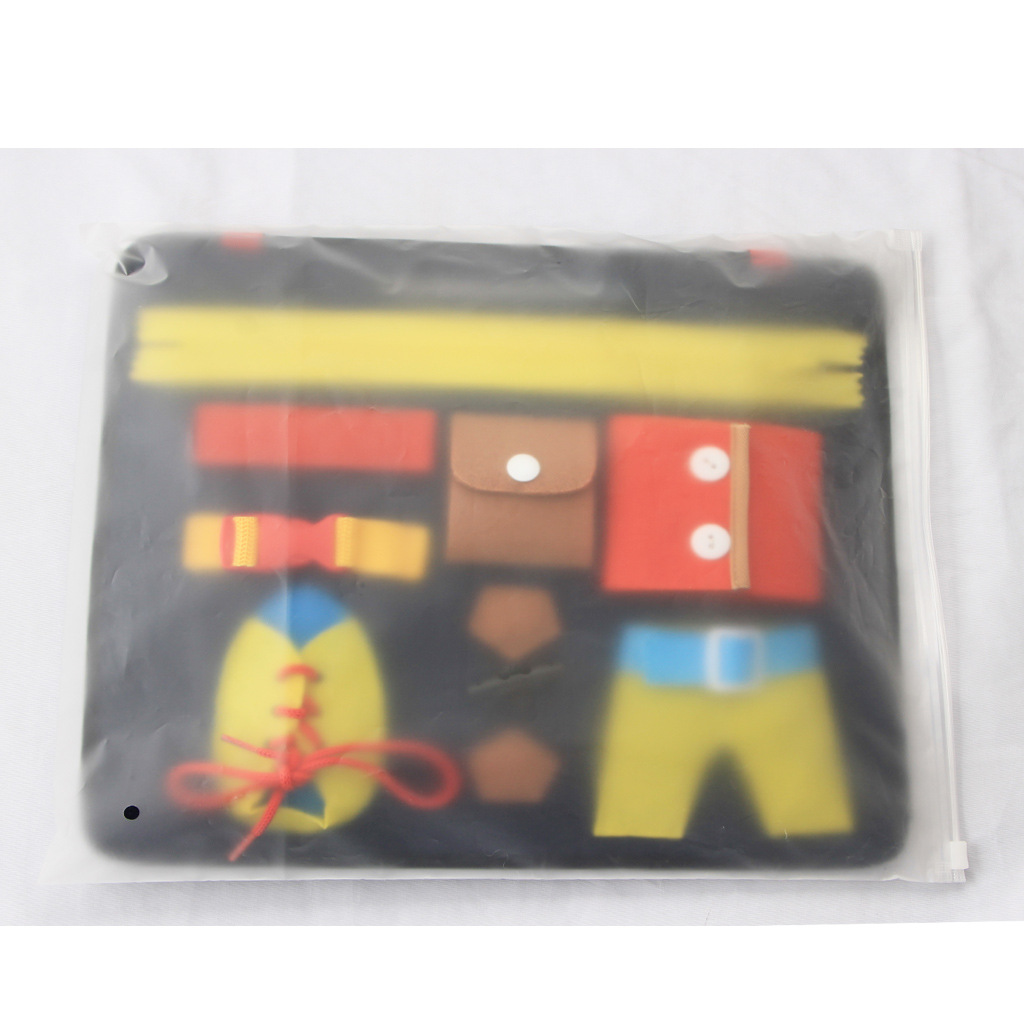 New Dressing Learning Board Infant Early Education Felt Busy Board Kindergarten Teaching Aids Children Portable Busy Board