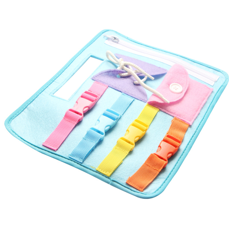 New Dressing Learning Board Infant Early Education Felt Busy Board Kindergarten Teaching Aids Children Portable Busy Board