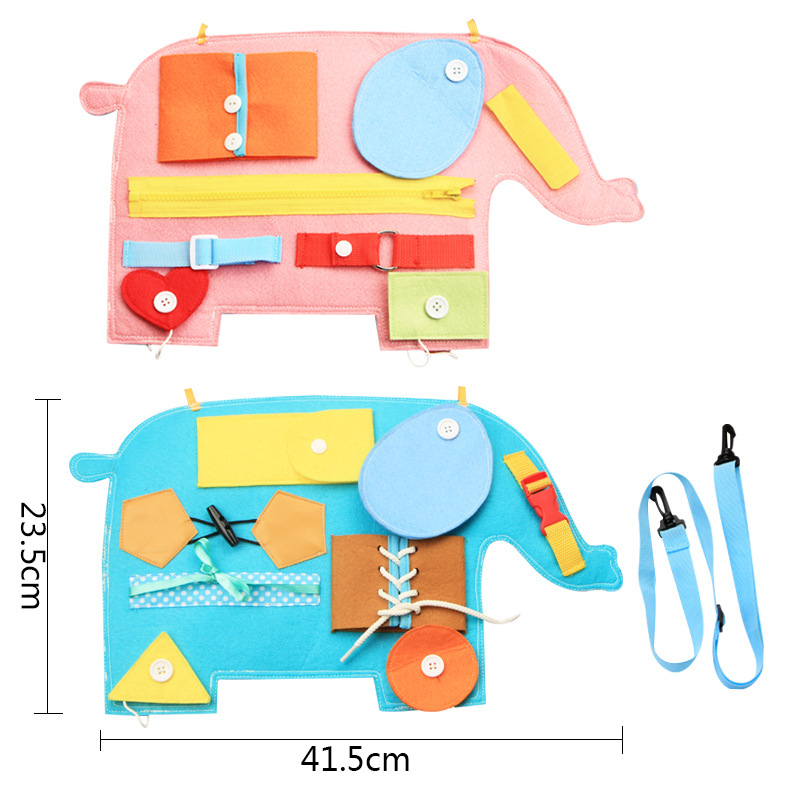 New Dressing Learning Board Infant Early Education Felt Busy Board Kindergarten Teaching Aids Children Portable Busy Board