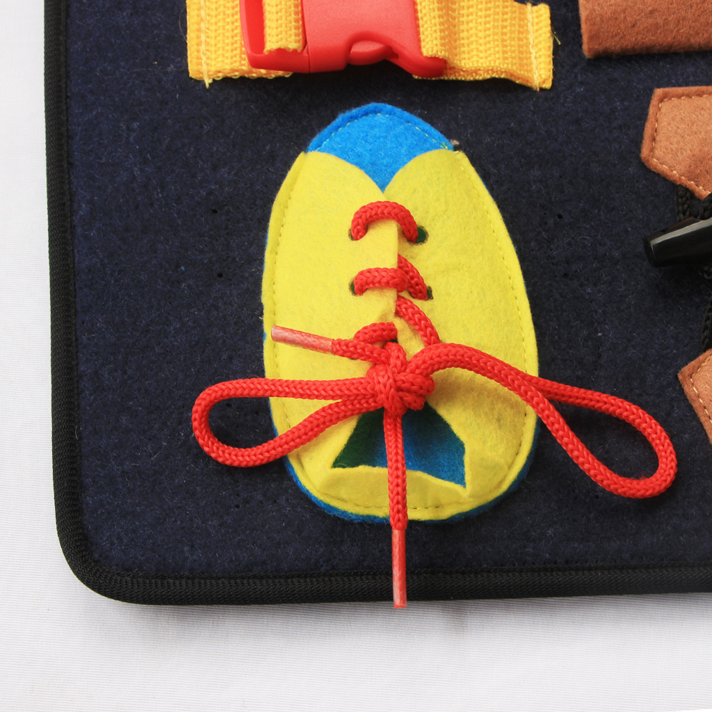 New Dressing Learning Board Infant Early Education Felt Busy Board Kindergarten Teaching Aids Children Portable Busy Board
