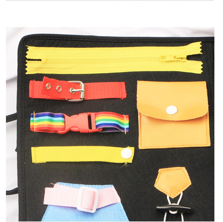 New Dressing Learning Board Infant Early Education Felt Busy Board Kindergarten Teaching Aids Children Portable Busy Board