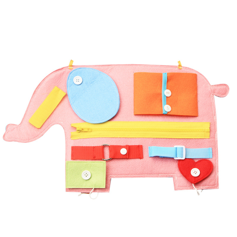 New Dressing Learning Board Infant Early Education Felt Busy Board Kindergarten Teaching Aids Children Portable Busy Board
