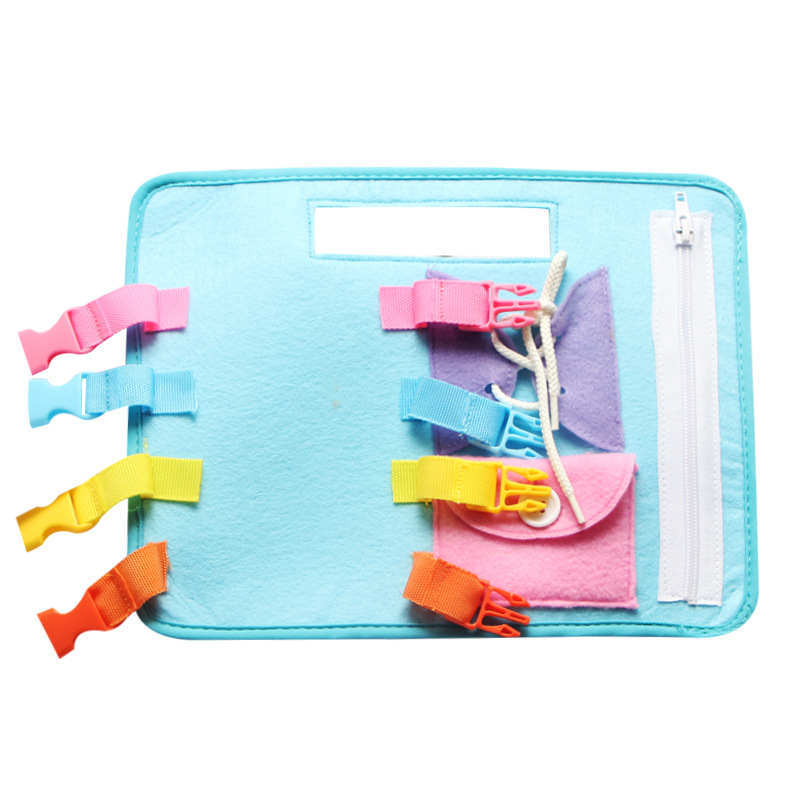 New Dressing Learning Board Infant Early Education Felt Busy Board Kindergarten Teaching Aids Children Portable Busy Board