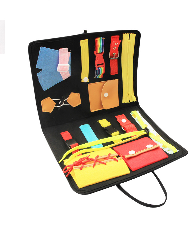 New Dressing Learning Board Infant Early Education Felt Busy Board Kindergarten Teaching Aids Children Portable Busy Board
