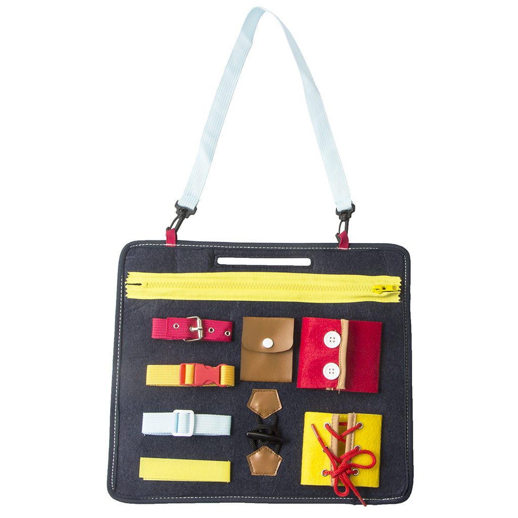 New Dressing Learning Board Infant Early Education Felt Busy Board Kindergarten Teaching Aids Children Portable Busy Board