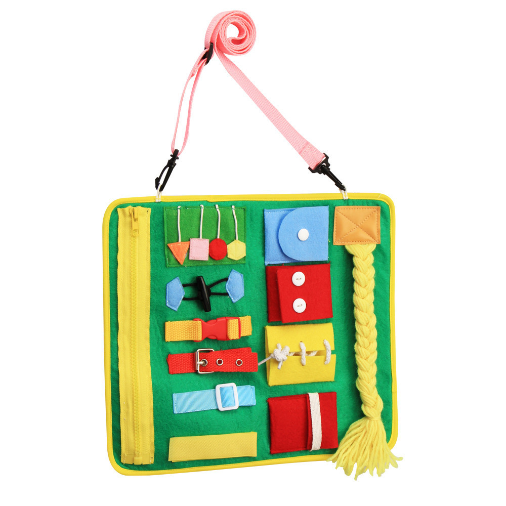 New Dressing Learning Board Infant Early Education Felt Busy Board Kindergarten Teaching Aids Children Portable Busy Board