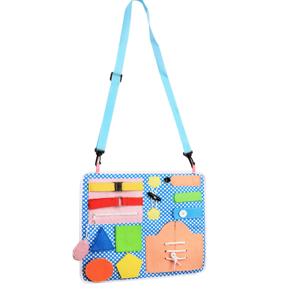 New Dressing Learning Board Infant Early Education Felt Busy Board Kindergarten Teaching Aids Children Portable Busy Board
