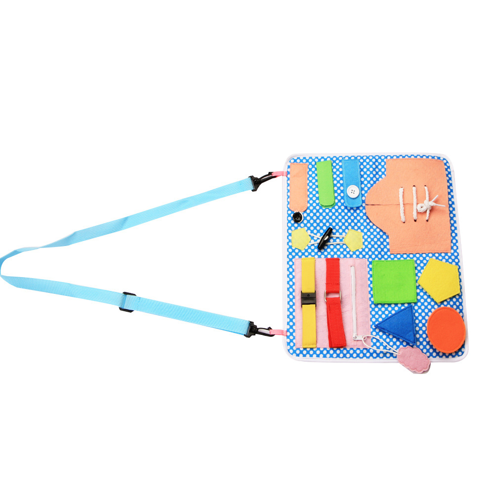 New Dressing Learning Board Infant Early Education Felt Busy Board Kindergarten Teaching Aids Children Portable Busy Board