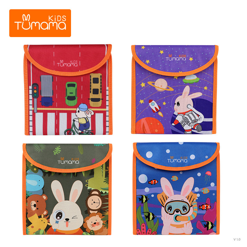 Children&#039;s Drawing Board Graffiti Drawing and Writing Board Portable Double-Side Blackboard Cloth Book Early Education Course Teaching Educational Painting