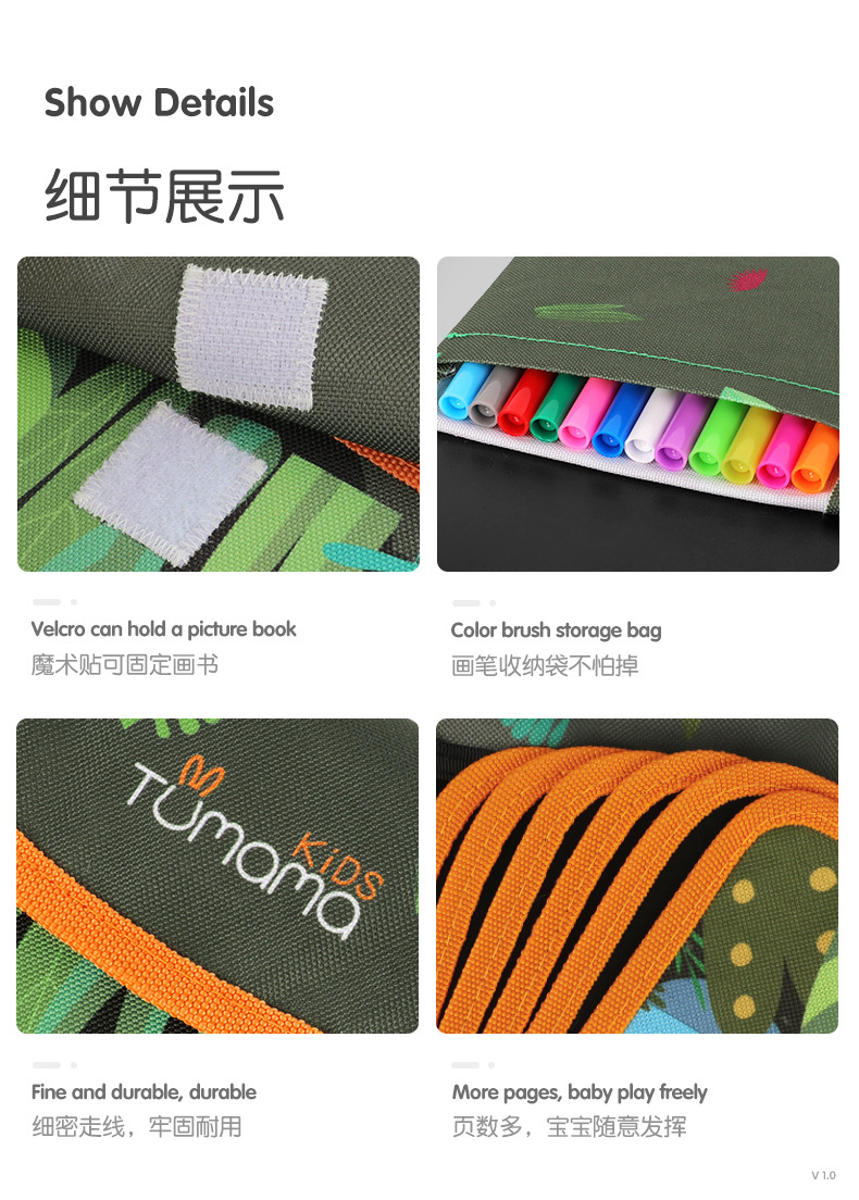 Children's Drawing Board Graffiti Drawing and Writing Board Portable Double-Side Blackboard Cloth Book Early Education Course Teaching Educational Painting Children's Drawing Board Graffiti Drawing and Writing Board Portable Double-Side Blackboard Cloth Book Early Education Course Teaching Educational Painting