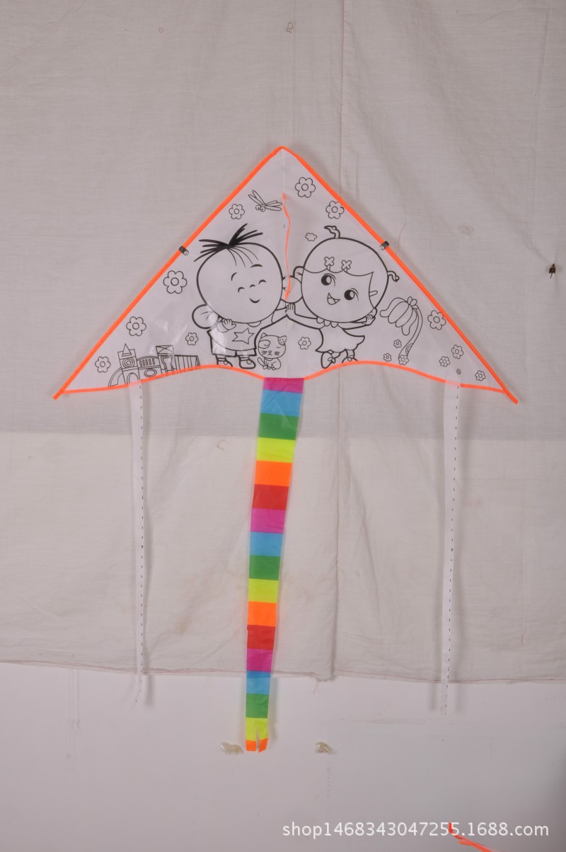 Weifang Children's Painting Kite Handmade DIY Teaching Blank Kite Full Set of Line Board Paint 42 Patterns Mixed Hair Weifang Children's Painting Kite Handmade DIY Teaching Blank Kite Full Set of Line Board Paint 42 Patterns Mixed Hair