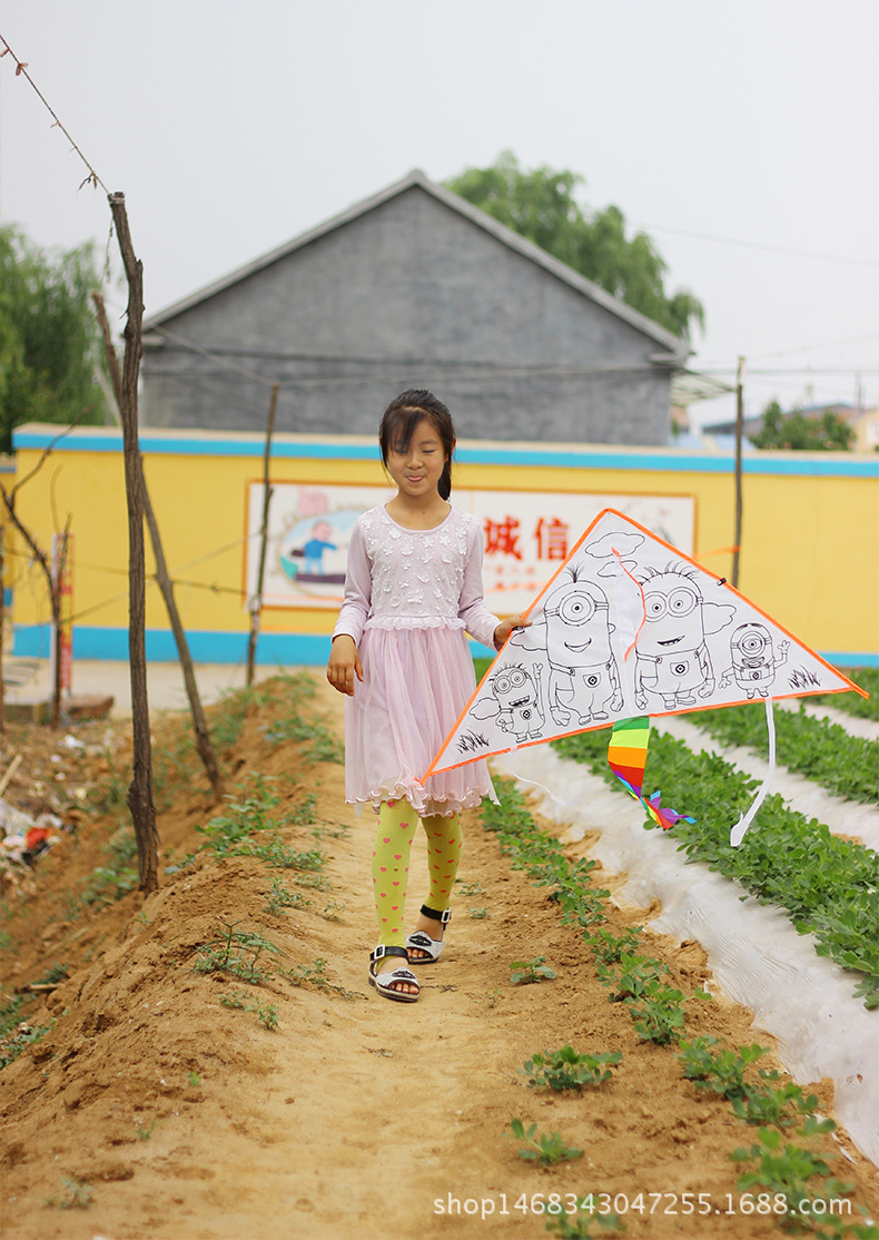 Weifang Children's Painting Kite Handmade DIY Teaching Blank Kite Full Set of Line Board Paint 42 Patterns Mixed Hair Weifang Children's Painting Kite Handmade DIY Teaching Blank Kite Full Set of Line Board Paint 42 Patterns Mixed Hair