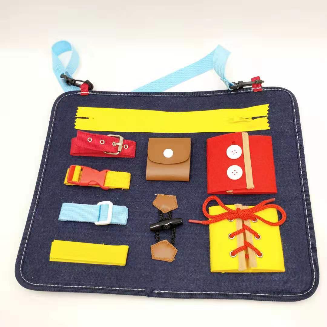 Currently Available Direct Sales Dressing Buckle Zipper Wardrobe Teaching Children Early Childhood Education Learning Game Board