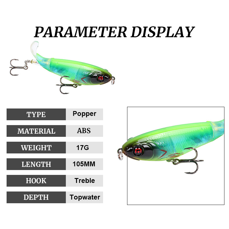 Propeller Tractor Hard Bait 17G 10.5cm Lure Bait Floating Pencil Lure Bait Cross-Border Fishing Tackle