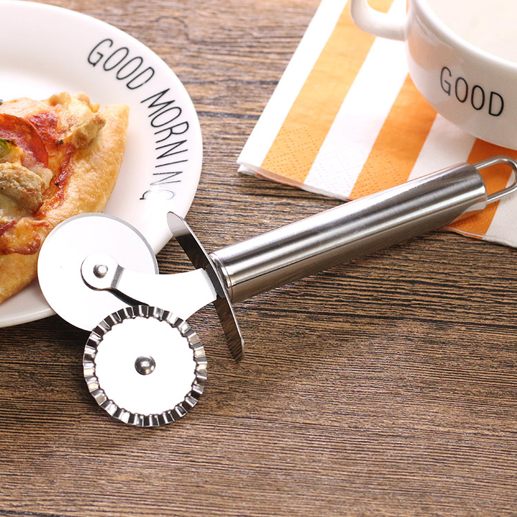 Pizza Wheel Double-Wheel Single-Wheel Lace Pizza Cutter Pizza Tools Baking Supplies