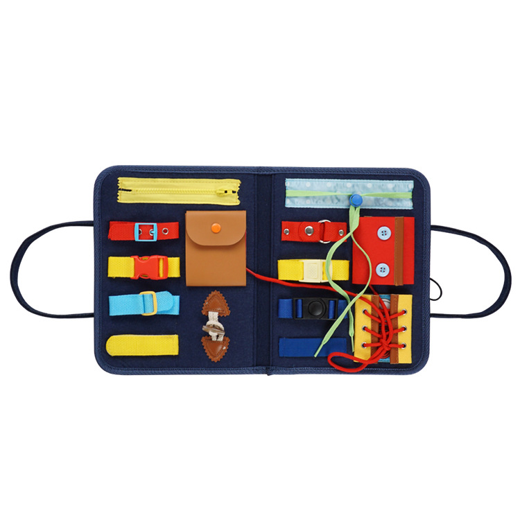 Montessori Clothes Bag Teaching Aids Busy Board Storage Children&#039;s Educational Fine Motor Training Early Education Kindergarten Toys