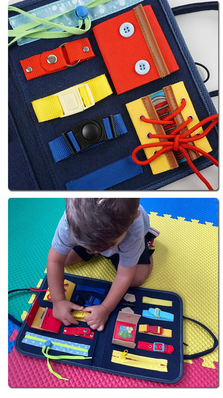 Montessori Clothes Bag Teaching Aids Busy Board Storage Children's Educational Fine Motor Training Early Education Kindergarten Toys Montessori Clothes Bag Teaching Aids Busy Board Storage Children's Educational Fine Motor Training Early Education Kindergarten Toys