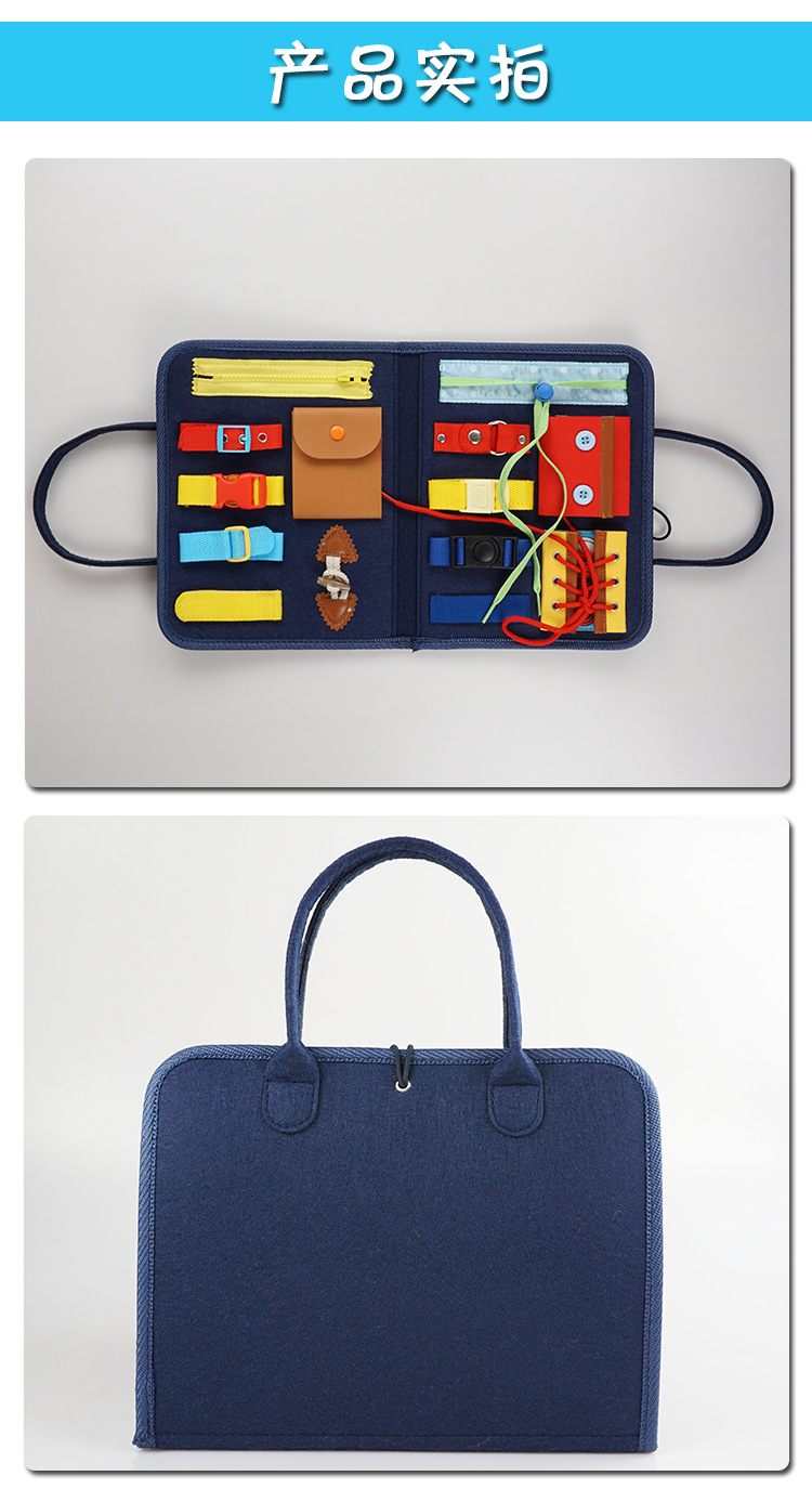 Montessori Clothes Bag Teaching Aids Busy Board Storage Children's Educational Fine Motor Training Early Education Kindergarten Toys Montessori Clothes Bag Teaching Aids Busy Board Storage Children's Educational Fine Motor Training Early Education Kindergarten Toys