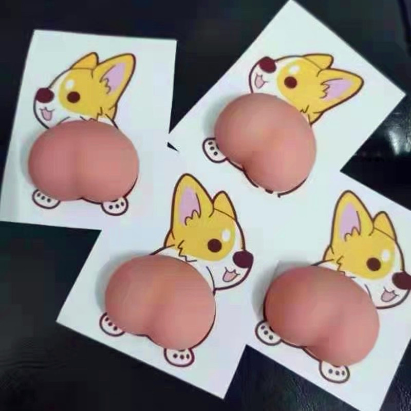 Automobile Sticker Cartoon Anti-Collision Butt Stickers Silicone Electric Car Stickers Car Body Sticker Xiaoxin Butt Car Door Stickers