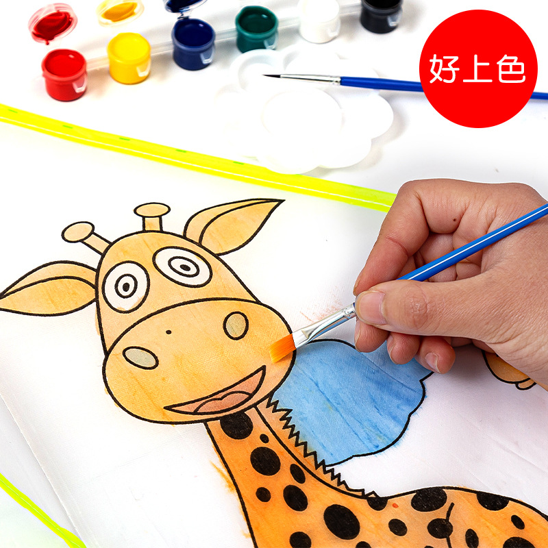 Kite DIY Children &#039;S Handmade Painting Blank Color Filling Line Kindergarten Teaching Material Package Graffiti Line Feeding Board