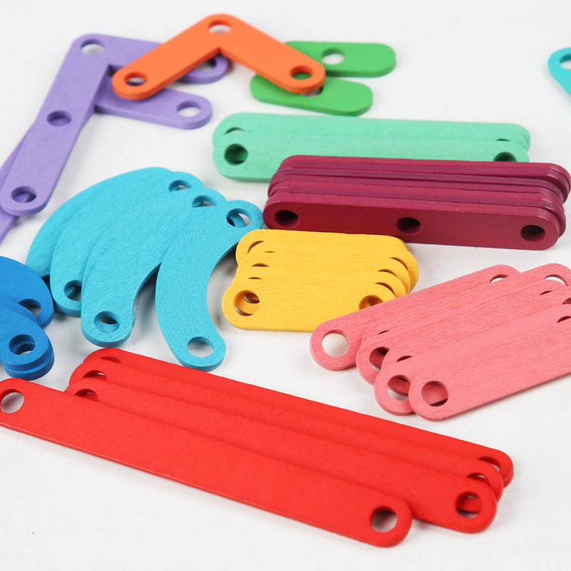 Wooden Nail Board Teaching Aids Cross-Border Montessori Creative Geometry Nail Board Puzzle Kindergarten Early Childhood Educational Toys Wholesale
