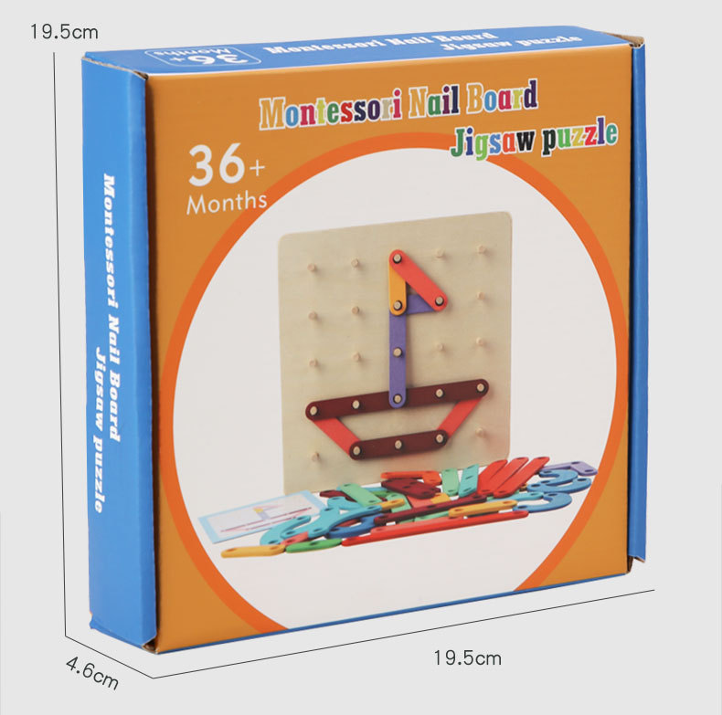 Wooden Nail Board Teaching Aids Cross-Border Montessori Creative Geometry Nail Board Puzzle Kindergarten Early Childhood Educational Toys Wholesale Wooden Nail Board Teaching Aids Cross-Border Montessori Creative Geometry Nail Board Puzzle Kindergarten Early Childhood Educational Toys Wholesale