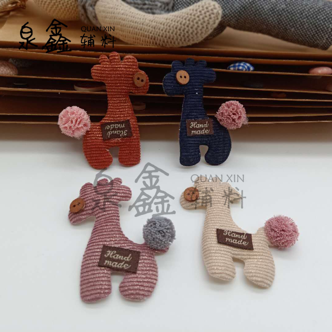 New Cloth Sticker Cartoon Cloth Stickers Cloth Sticker Creative Giraffe Patch Factory Direct Sales