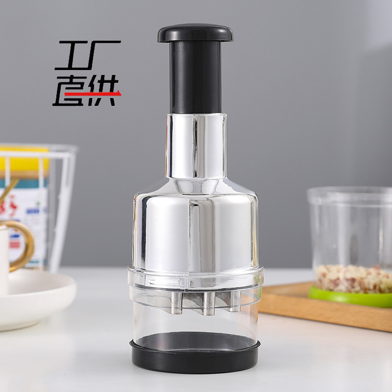 Creative Hand Pressure Cutting Onion Cutter Household Peeling Electroplating Garlic Chopper Simple Kitchen Garlic Press