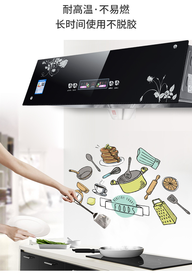 Self-Adhesive High Temperature Resistance Oil-Proof Stickers Home Stove Tile and Wall Sticker Cartoon Decorative Sticker Kitchen Transparent Oil-Proof Stickers Self-Adhesive High Temperature Resistance Oil-Proof Stickers Home Stove Tile and Wall Sticker Cartoon Decorative Sticker Kitchen Transparent Oil-Proof Stickers