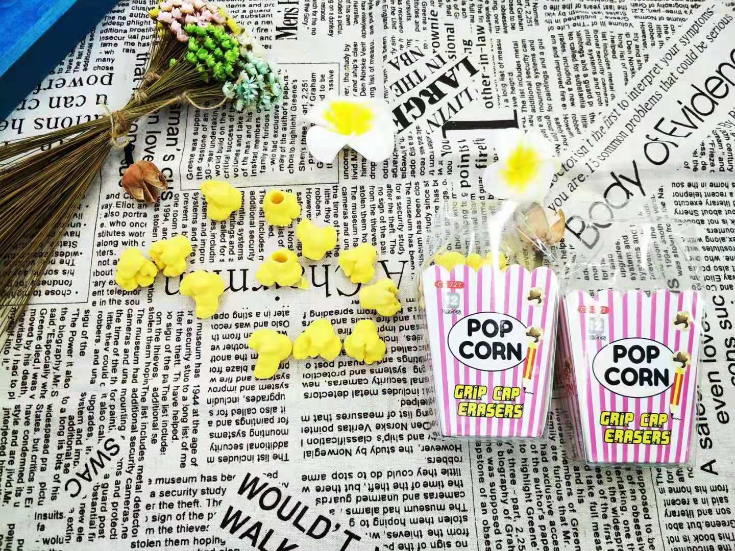 Creative Stationery Fresh Cute Popcorn Eraser Student Prize Cute Eraser Wholesale Creative Stationery Fresh Cute Popcorn Eraser Student Prize Cute Eraser Wholesale